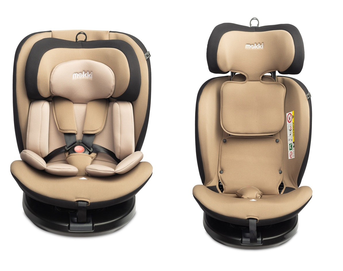 fotelik caretero mokki i-size 40-150cm do 36kg beżowy